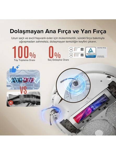 Roborock Qrevo Curv Akıllı Robot Süpürge Beyaz - Resim 2