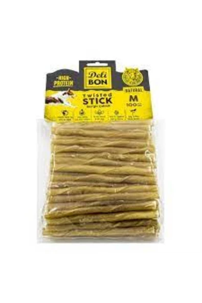 Delibon Deri Burgu Çubuk Kalın Naturel 100 lü