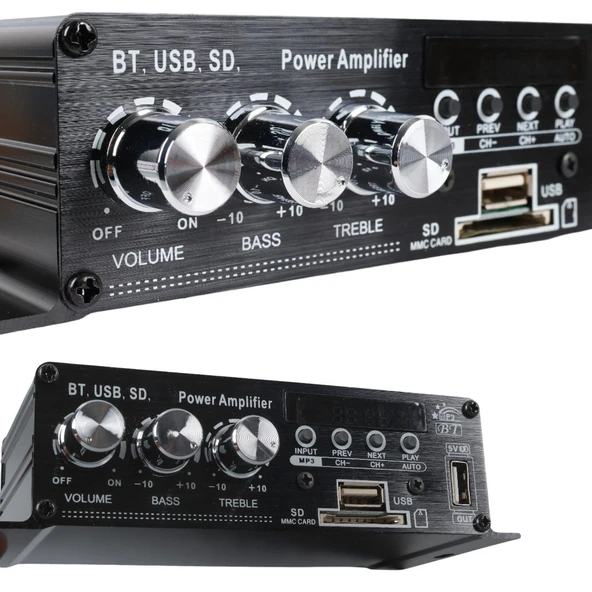 MagicVoice YW-406L 12 Volt 100 Watt Motosiklet Bluetooth Amfi - Resim 4