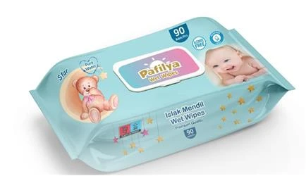 Pafilya Star Bebek Islak Havlu 90 lı  (Alcohol Free- Paraben Free) Premium Quality Wet Wipes - Resim 2