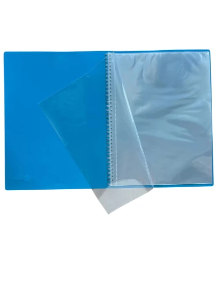 Spiralli Sunum Dosyası 20 Yaprak, Mavi - Resim 2