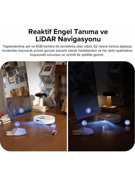 Roborock Qrevo Curv Akıllı Robot Süpürge Beyaz - Resim 6