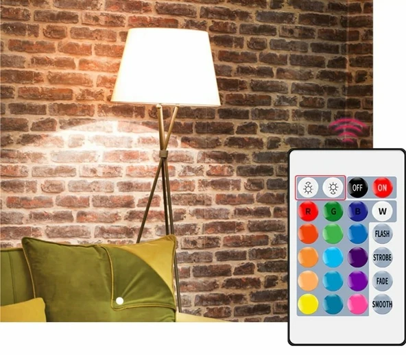 CATA 9W BEYAZ DİMMERLİ KUMANDALI RGB LED AMPUL ürün görseli 1