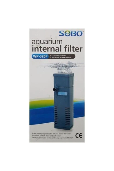 Sobo WP-320F Akvaryum İç Filtre 500 L/H 4W ürün görseli