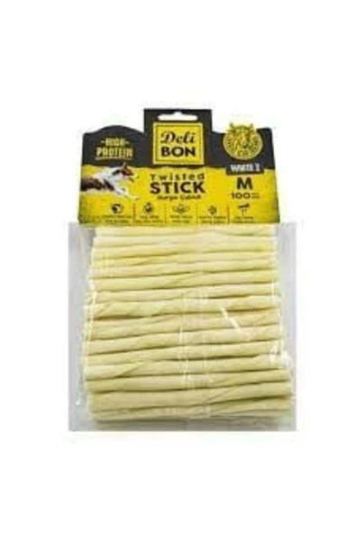 Delibon Deri Burgu Çubuk Kalın Beyaz 100 lü - 2