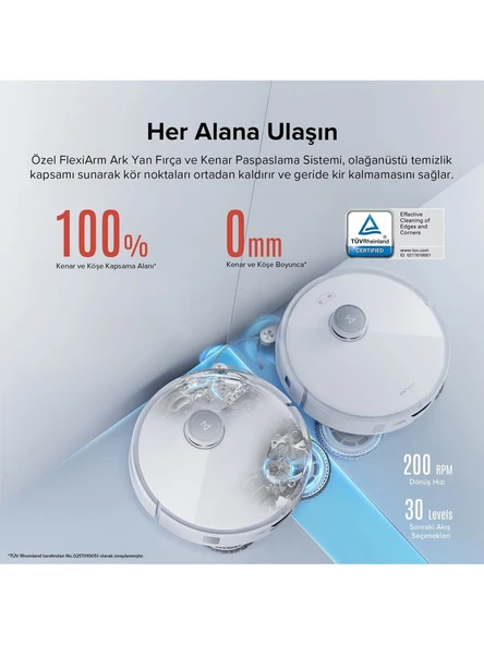 Roborock Qrevo Curv Akıllı Robot Süpürge Beyaz - Resim 4