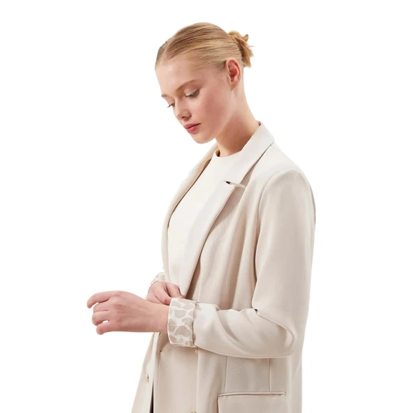 Kol Ağzı Desenli Kruvaze Ceket LVSS2251002 - Resim 8