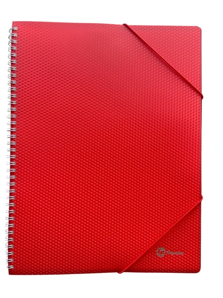 Spiralli Sunum Dosyası 20 Yaprak, Kırmızı ürün görseli