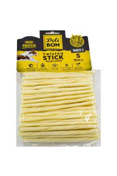 Delibon Deri Burgu Çubuk İnce Beyaz 150 li