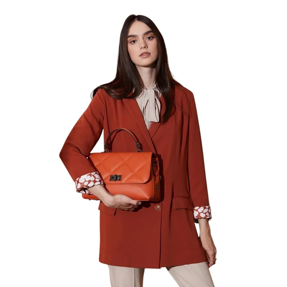 Kol Ağzı Desenli Kruvaze Ceket LVSS2251002 - Resim 12