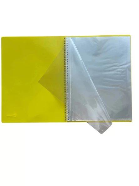 Spiralli Sunum Dosyası 20 Yaprak, Sarı - Resim 2