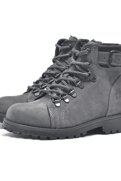 Rakerplus Griffon Hakiki Deri Fermuarlı Kışlık Unisex Çocuk Bot - Resim 7