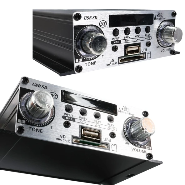 MagicVoice YW-191L 12 Volt 100 Watt Motosiklet Bluetooth Amfi - Resim 3