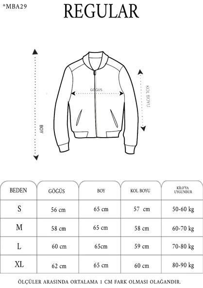 Unisex Uzun Kol Baskılı Bomber Ceket - Siyah - 3