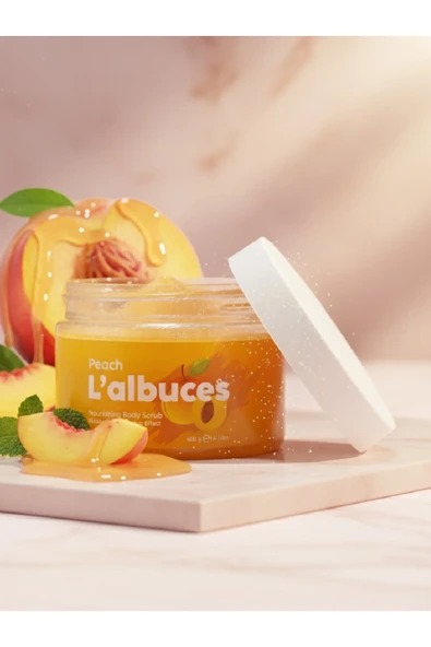 Peach Body Scrub 400gr – Vegan, Temiz İçerikli, Şeftali Kokulu Pürüzsüz Cilt Bakımı - 4