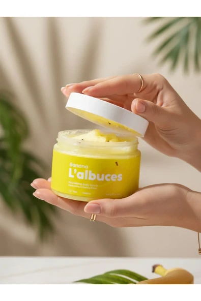 Banana Body Scrub 400gr – Vegan, Temiz İçerikli, Muz Kokulu Pürüzsüz Cilt Bakımı - 4