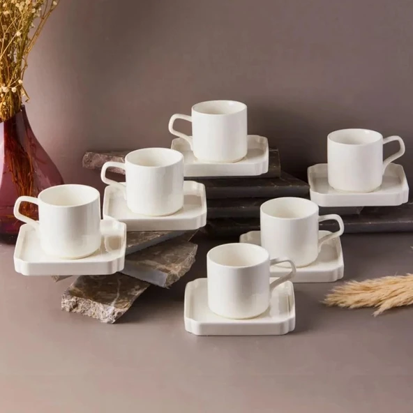 Perotti Luce Altı Kişilik Kahve Fincan Takımı 80 ml ürün görseli