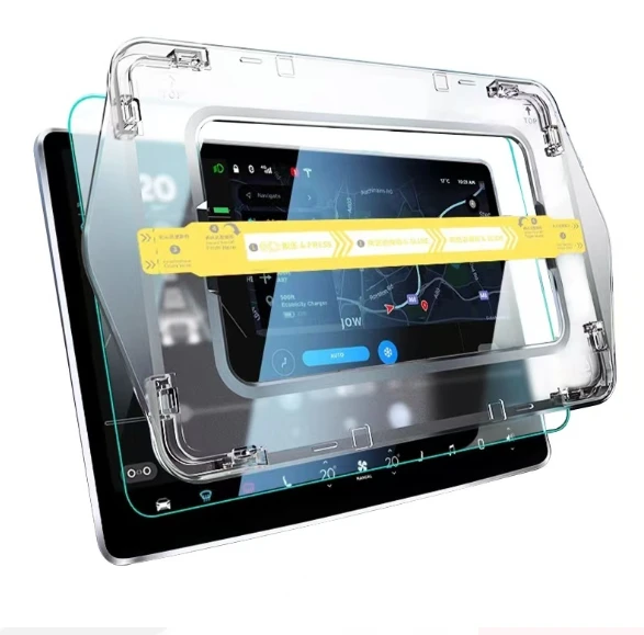 BYD 15.6" Araç Multimedya Ekran Koruyucu Uygulama Aparatlı Premium Temperli Cam Ekran Koruyucu ürün görseli 1