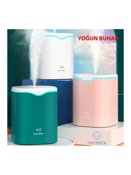 2000 ml kapasiteli Nemlendirici USB Ultrasonik Çift Sprey Kafası Aroma Yağı Difüzör - 2