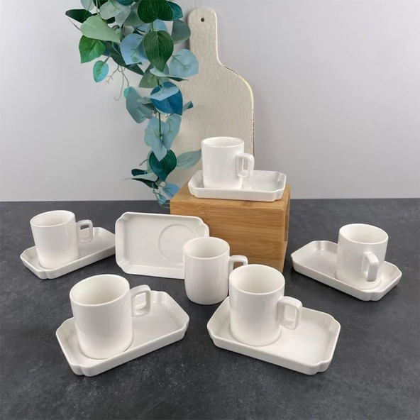 Perotti Luce Altı Kişilik Kahve Fincan Takımı 80 ml - Resim 2