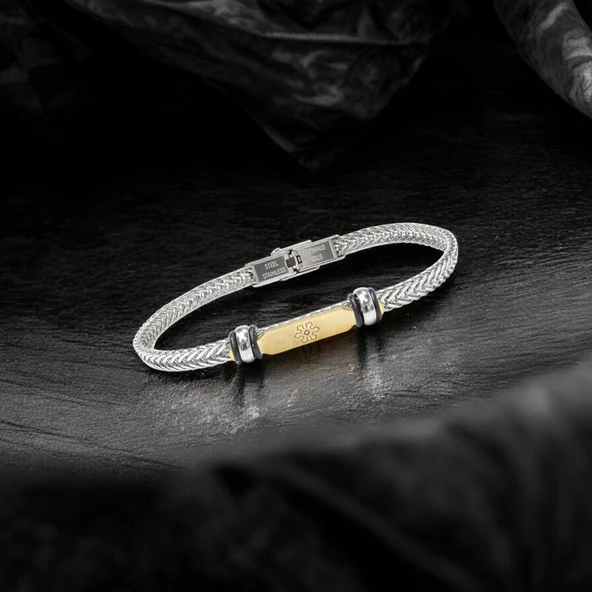 Maltese Cross Çelik Hasır Örgülü Ayarlanabilir Bileklik 31831G5D1M - Resim 3