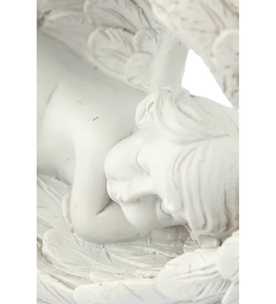 Uyuyan Kanatlı  Melek Biblo  10cm Polyester - 3