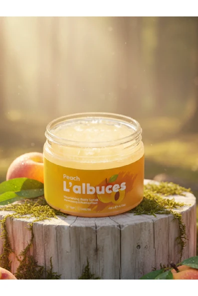 Peach Body Scrub 400gr – Vegan, Temiz İçerikli, Şeftali Kokulu Pürüzsüz Cilt Bakımı - 5