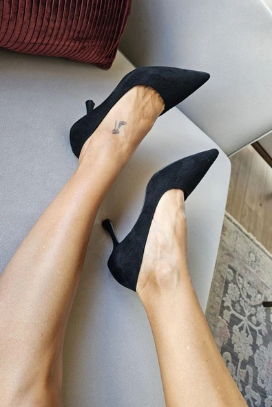 10 1109 Topukla Kadın Kadeh Topuklu 8 cm Topuklu Stiletto Ayakkabı - Resim 4