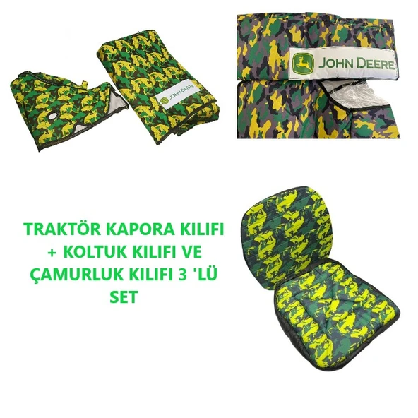 John Deere 5000 Serisi Kabinsiz Traktör Kılıfı Branda - Resim 2