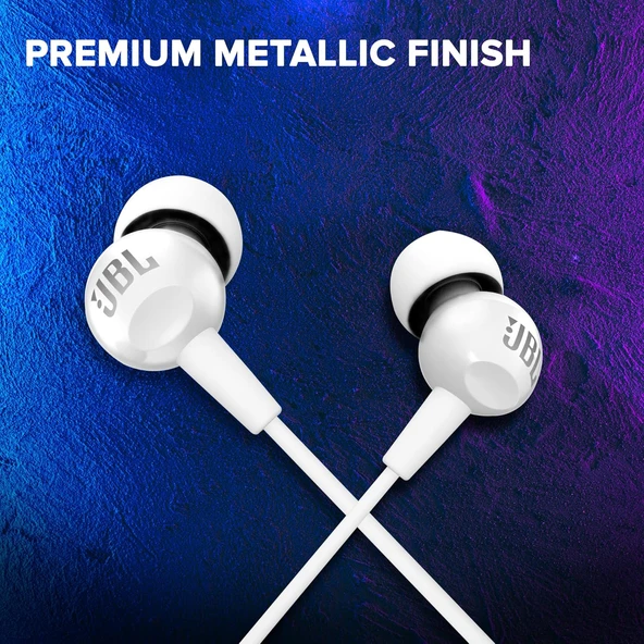 JBL C100SIUBLK Mikrofonlu Kulakiçi Kulaklık CT IE Beyaz - 6