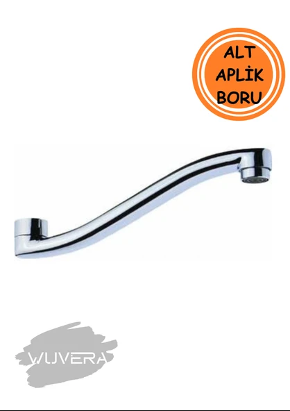 Wuvera Duvara Monte Alt Çıkışlı Evye Batarya Borusu – Aplik Model, Paslanmaz Gövde ürün görseli 1