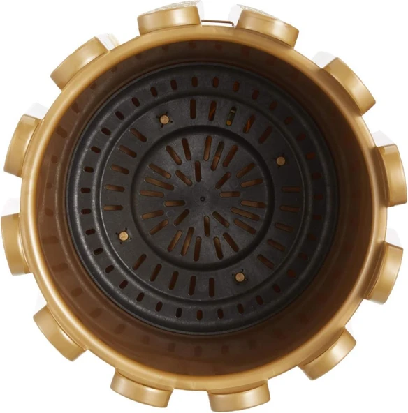 Omnipazar SO-İS03 İstanbul Dekoratif Yuvarlak Saksı 6,6 lt Mocha 6 Adet - Resim 3