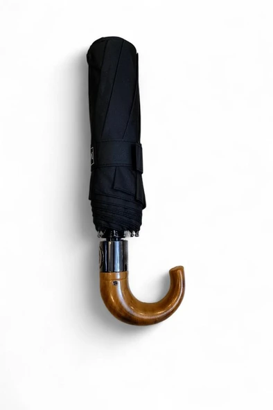 10 Telli Full Otomatik Baston Saplı Şemsiye 95 Cm Çap 33 Cm Kapalı Boyut Çanta Boy Çelik Telli ürün görseli 1