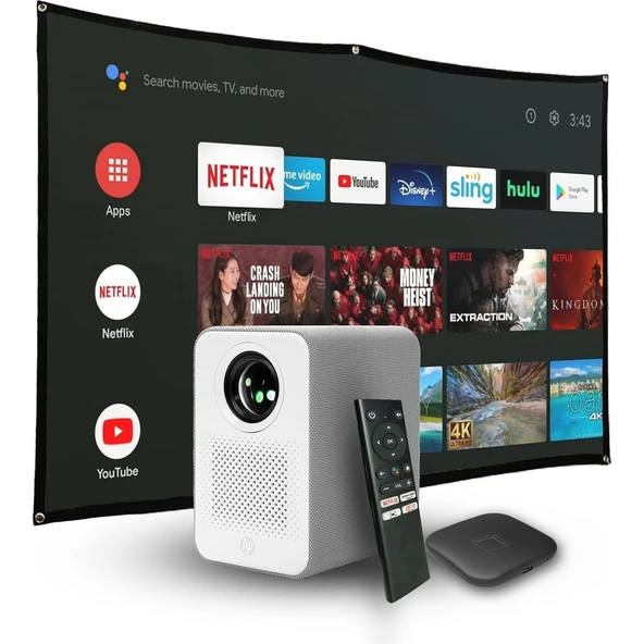 HP Everyday CC500 Yüksek Parlak 3in1 FHD Projector 600 Led Lms (Stick- 84 İnç Perde) - 2