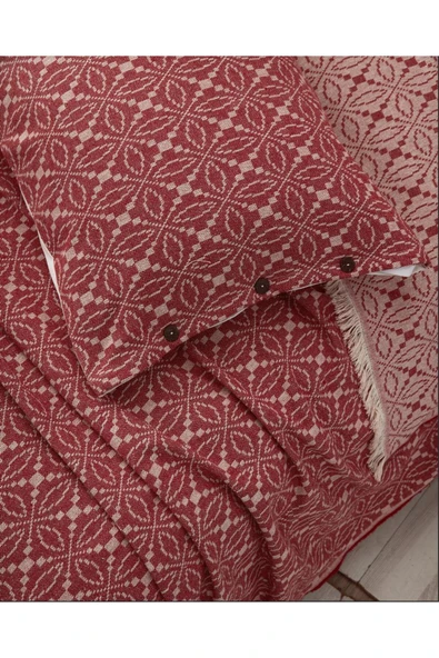 Cottonest ÇİFT KİŞİLİK YATAK ÖRTÜSÜ SETİ İKİ YASTIKLI SAÇAKLI - 2