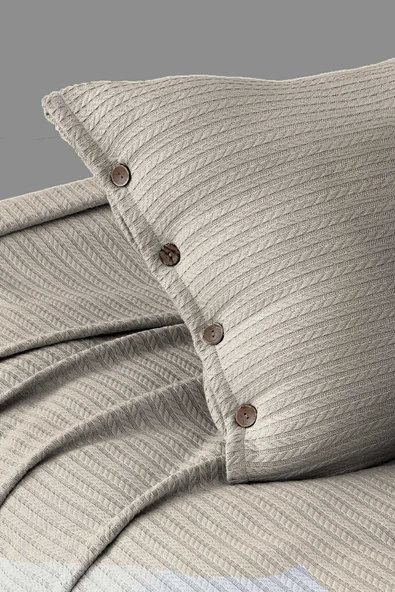 Cottonest Tek Kişilik Yatak Örtüsü Pİke 1 Adet Yastık Kılıfı - Resim 3