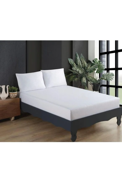 Cottonest Pamuk Saten Lastikli Çarşaf Seti 2 Yastıklı 180 x 200 - 1