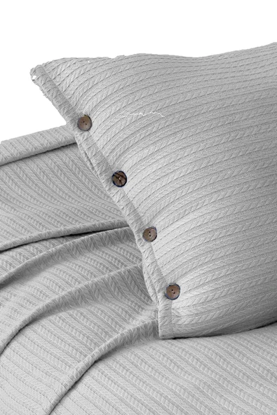 Cottonest Tek Kişilik Yatak Örtüsü Pİke 1 Adet Yastık Kılıfı - 3