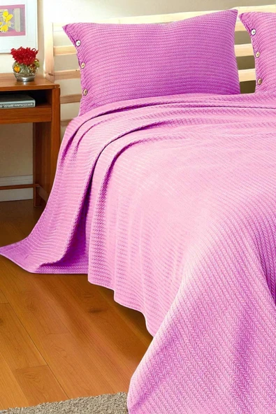 Cottonest Çitf Kişilik Yatak Örtüsü Pİke 2 Adet Yastık Kılıfı - 1