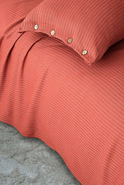 Cottonest Tek Kişilik Yatak Örtüsü Pİke 1 Adet Yastık Kılıfı - Resim 4