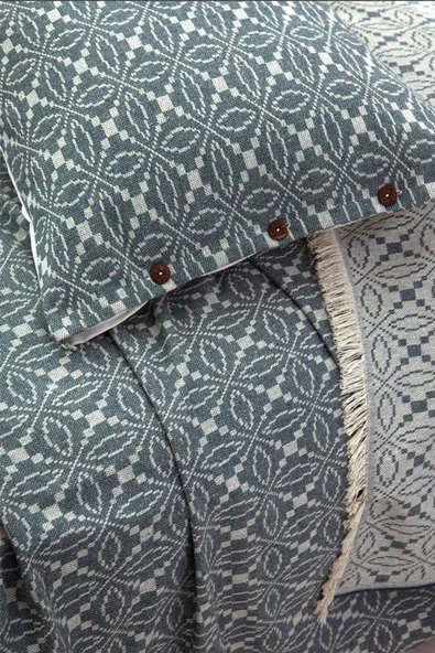 Cottonest ÇİFT KİŞİLİK YATAK ÖRTÜSÜ SETİ İKİ YASTIKLI SAÇAKLI - 3