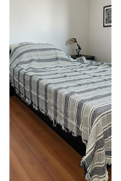 Cottonest Tek Kişilik Yatak Örtüsü Saçaklı - 2