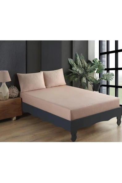 Cottonest Pamuk Saten Lastikli Çarşaf Seti 2 Yastıklı 180 x 200 - 1