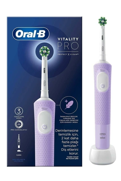 Oral-B D103 Vitality Pro Cross Action Şarjlı Diş Fırçası - Lila ürün görseli