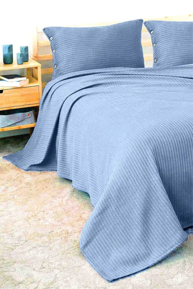 Cottonest Tek Kişilik Yatak Örtüsü Pİke 1 Adet Yastık Kılıfı - 1