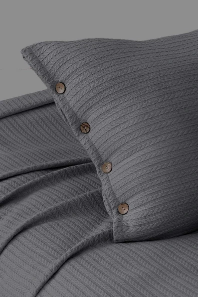 Cottonest Tek Kişilik Yatak Örtüsü Pİke 1 Adet Yastık Kılıfı - Resim 2