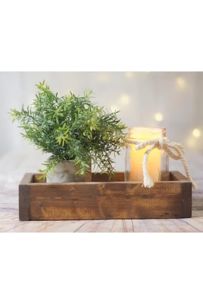 POSTOTTO Ahşap Organizer Kutu 300x15x10cm, Koyu Renk, Çok Amaçlı Saklama Çözümü - Resim 4