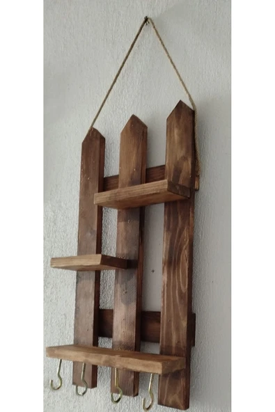 Leur Home Dekoratif Ahşap Anahtarlık - Resim 2