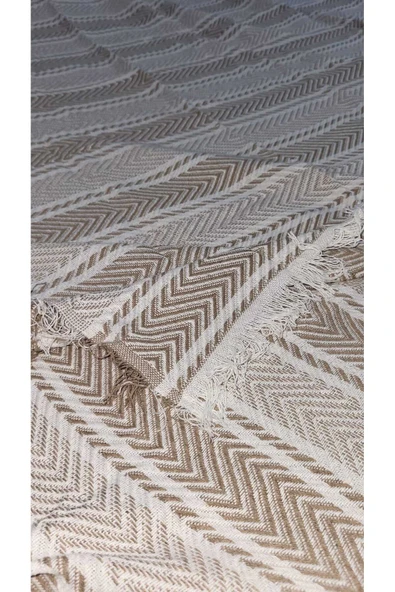 Cottonest Tek Kişilik Yatak Örtüsü Saçaklı - Resim 3