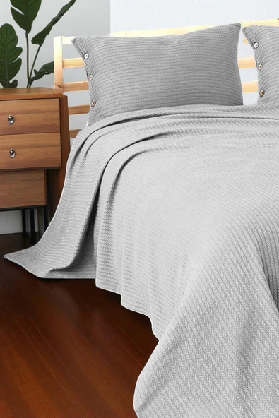 Cottonest Çitf Kişilik Yatak Örtüsü Pİke 2 Adet Yastık Kılıfı - 1